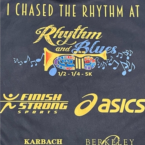 Rhythm and Blues - Houston 5K Run - Finish Strong Men's Athletic Shirt - Sz XXL - Picture 10 of 15
